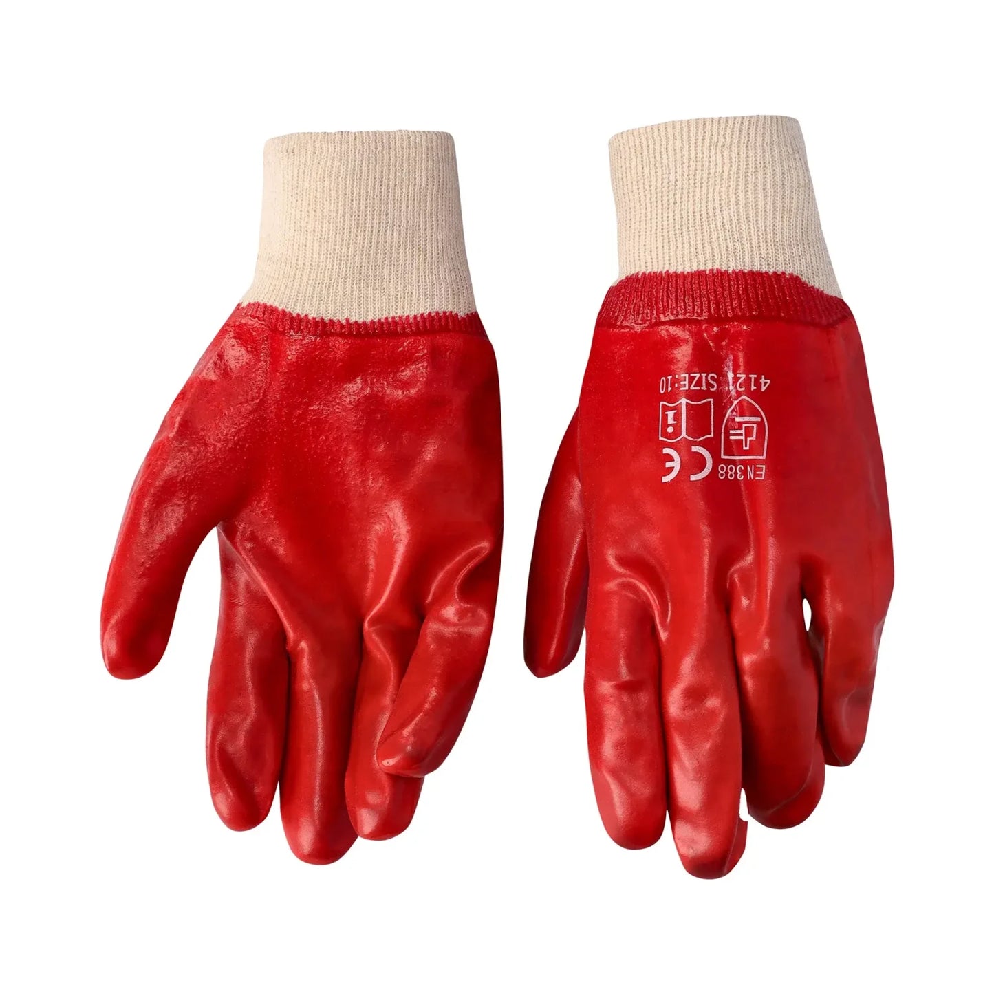 REBEL Tru Touch Red PVC Medium Weight Wrist Gloves
