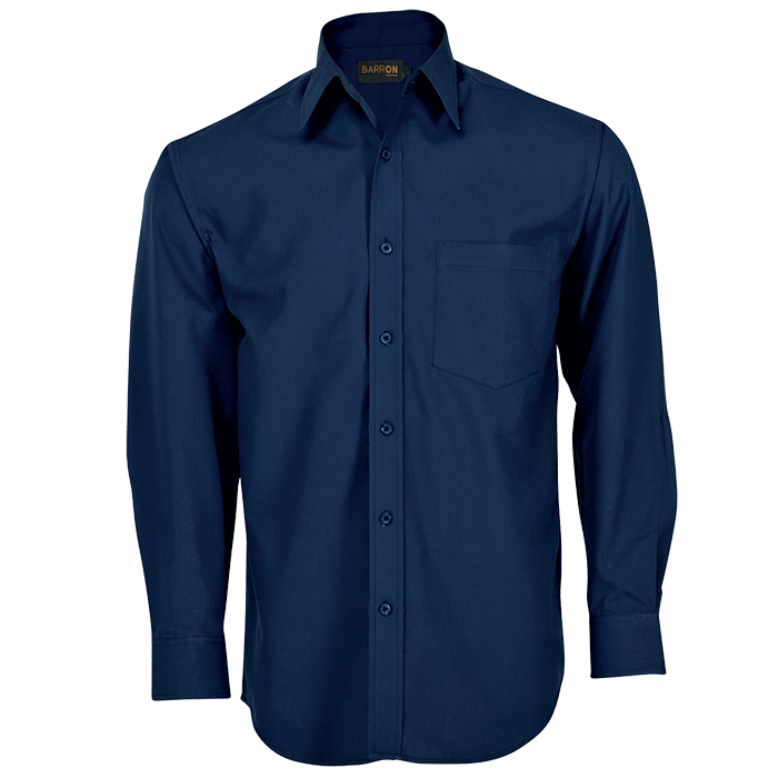 Basic Poly Cotton Men Long Sleeve Shirt