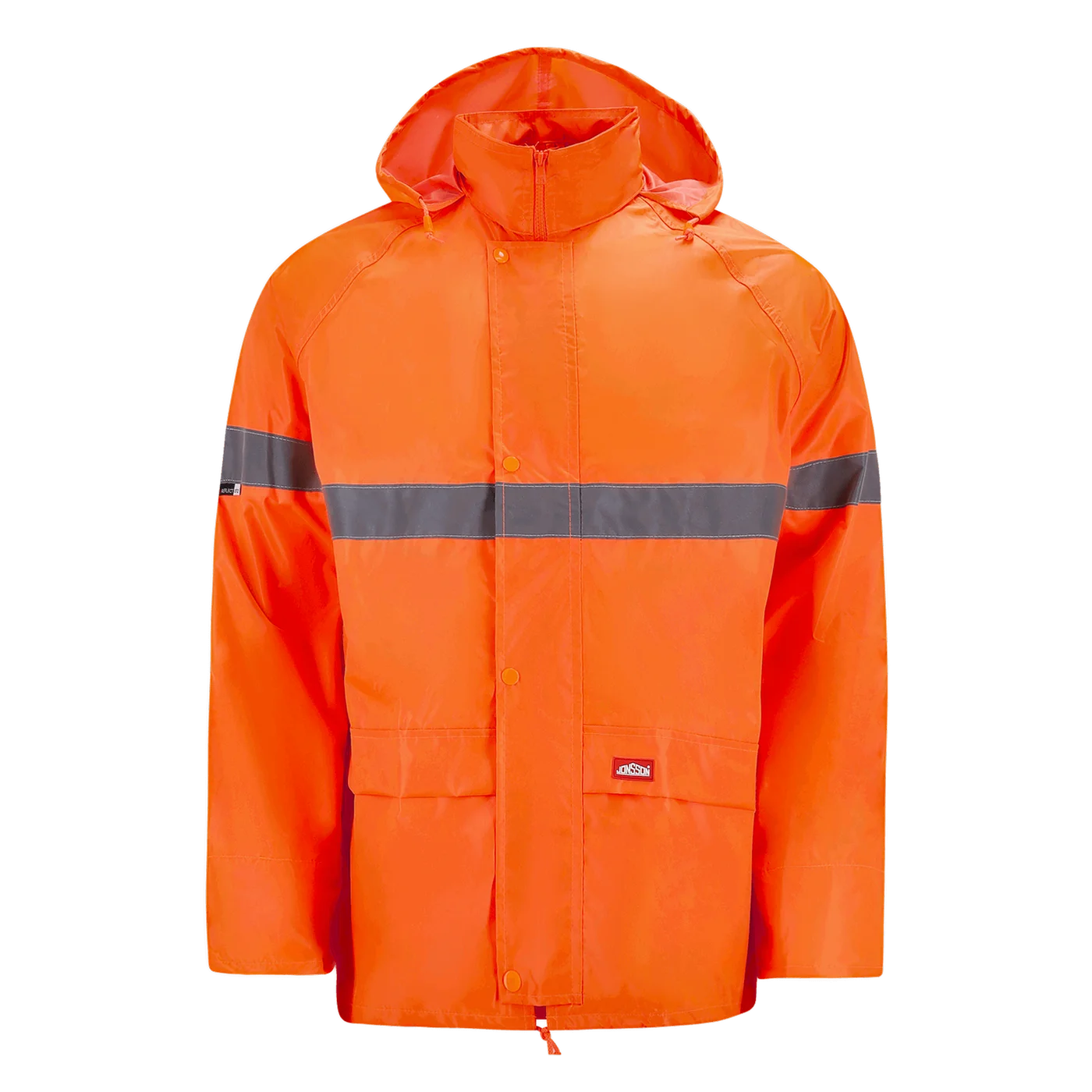 High Viz Rain Jacket With Reflective Tape
