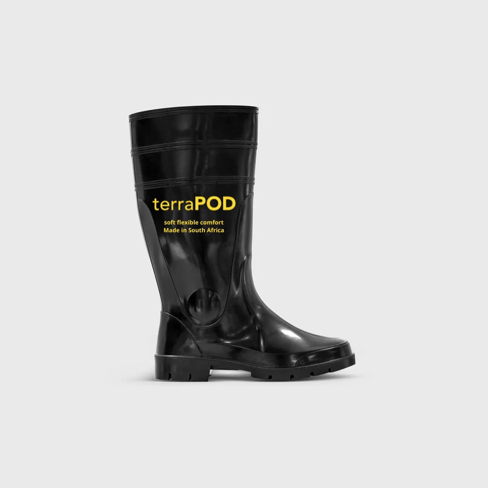 Builder Men's Knee Length Gumboots Black