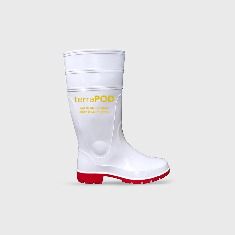 Builder Men's Knee Length Gumboots White