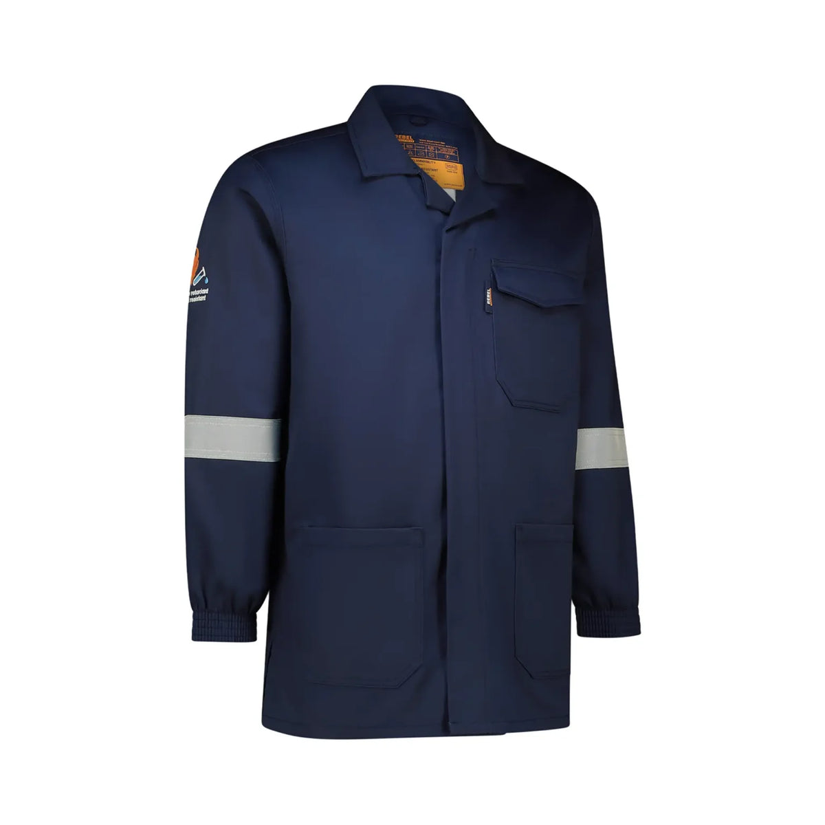 REBEL Workwear Conti Jacket D59 Acid/Flame Reflective Navy