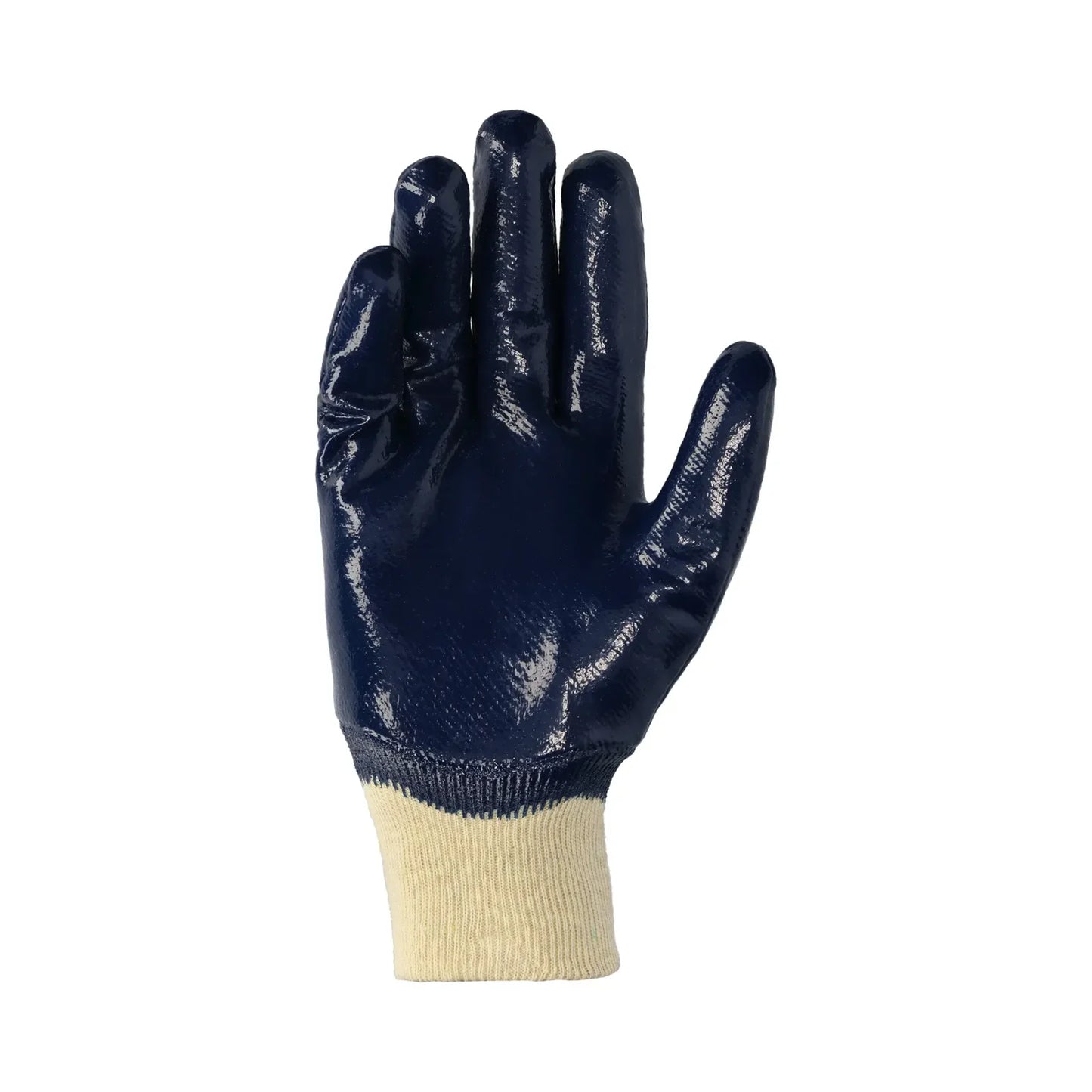 REBEL Tru Touch Blue Nitrile Heavy Duty Knit Wrist Gloves Size XL/10