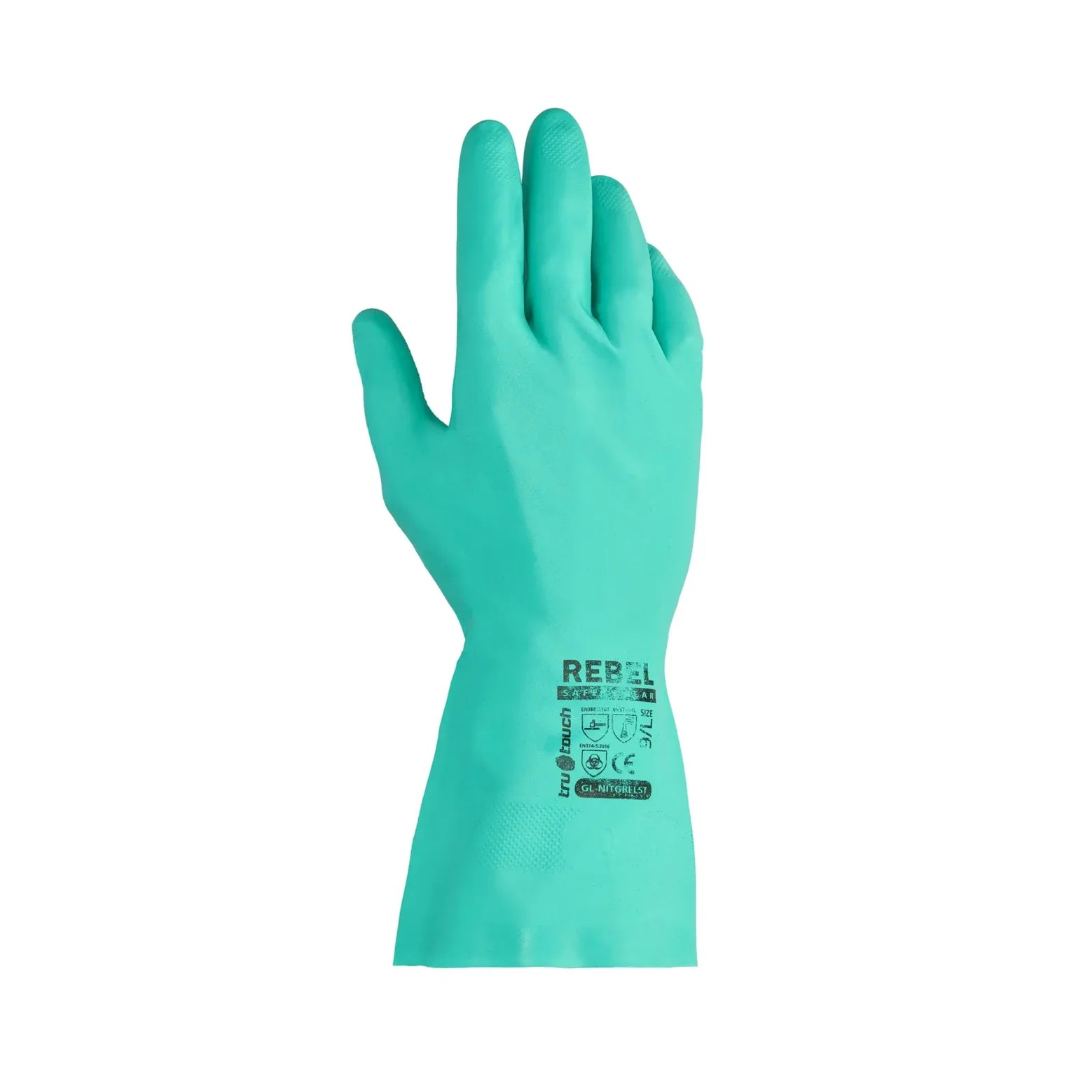 REBEL Tru Touch Green Nitrile Chemical Gloves