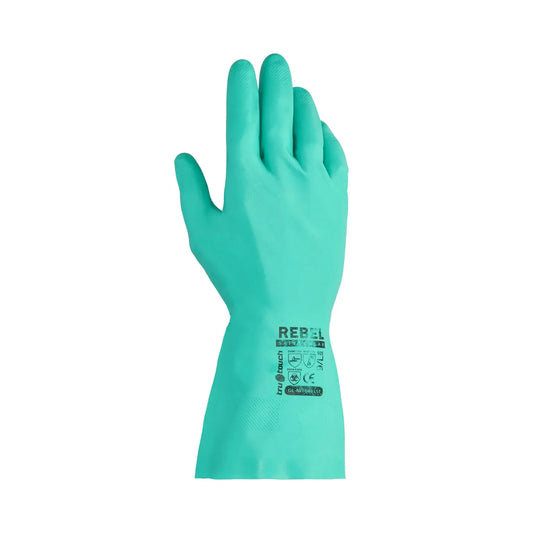REBEL Tru Touch Green Nitrile Chemical Gloves