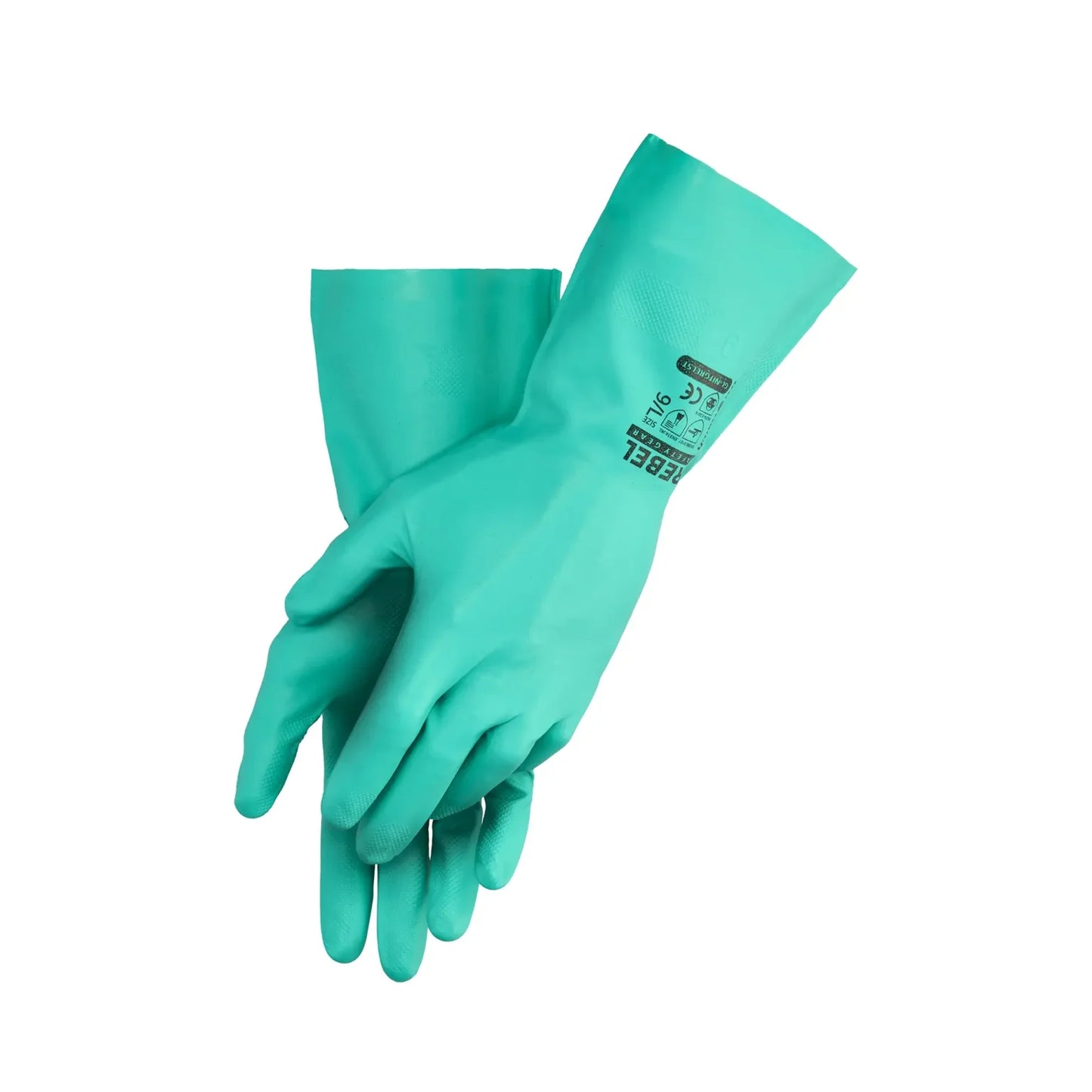 REBEL Tru Touch Green Nitrile Chemical Gloves