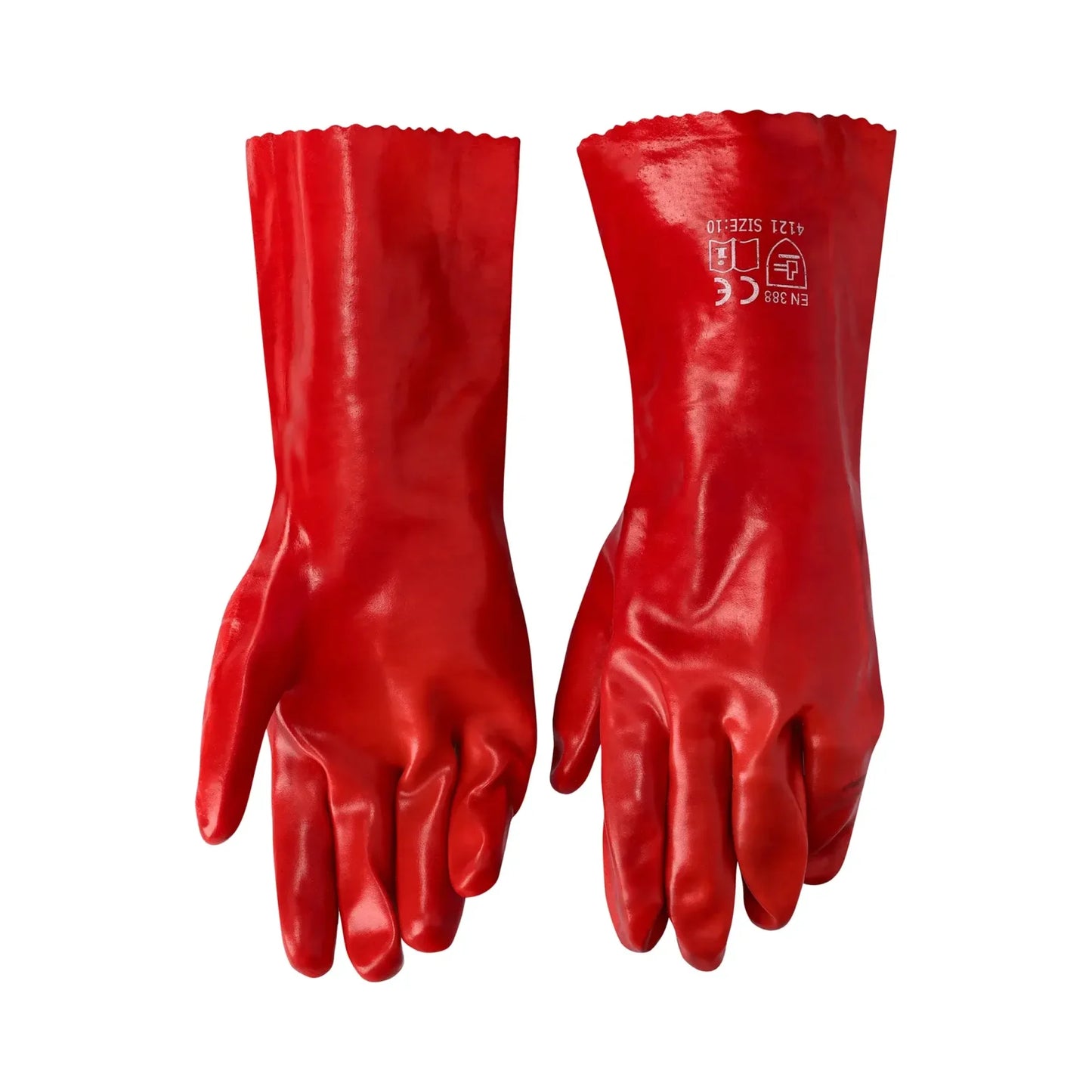 REBEL Tru Touch Red PVC Medium Weight Elbow Gloves