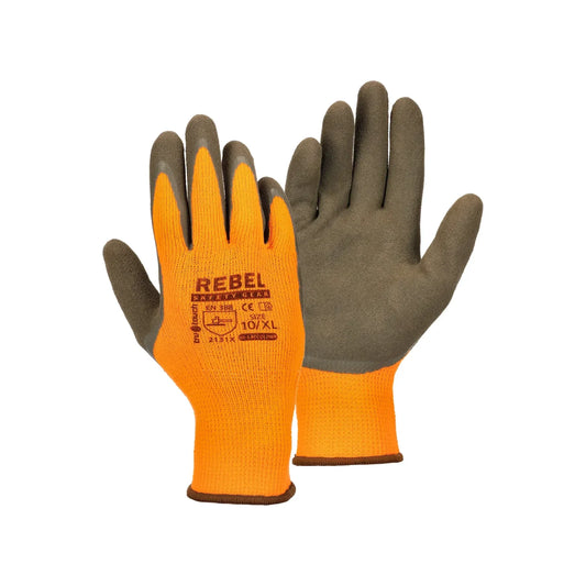 REBEL Tru Touch Orange Sandy Latex Cold Gloves