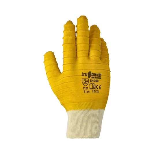 REBEL Tru Touch Yellow Comarex Knit Wrist Standard Gloves