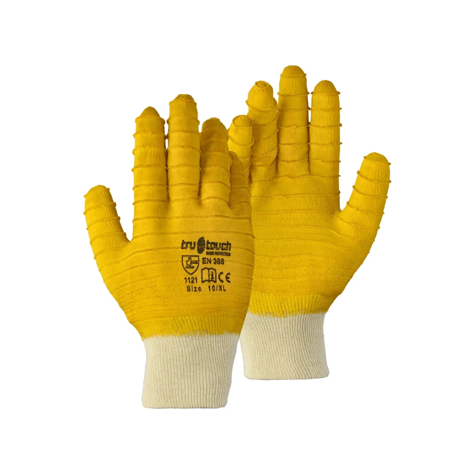 REBEL Tru Touch Yellow Comarex Knit Wrist Standard Gloves