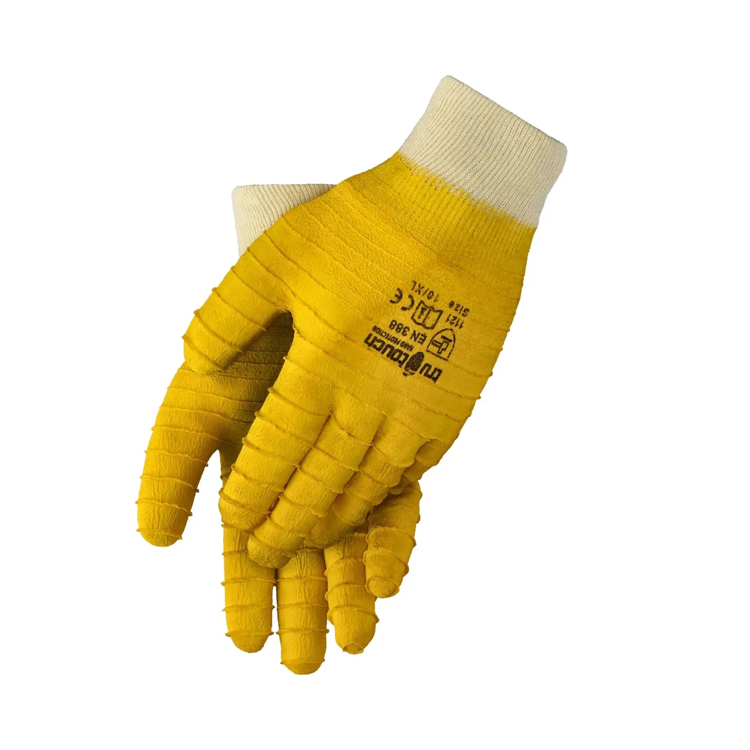 REBEL Tru Touch Yellow Comarex Knit Wrist Standard Gloves