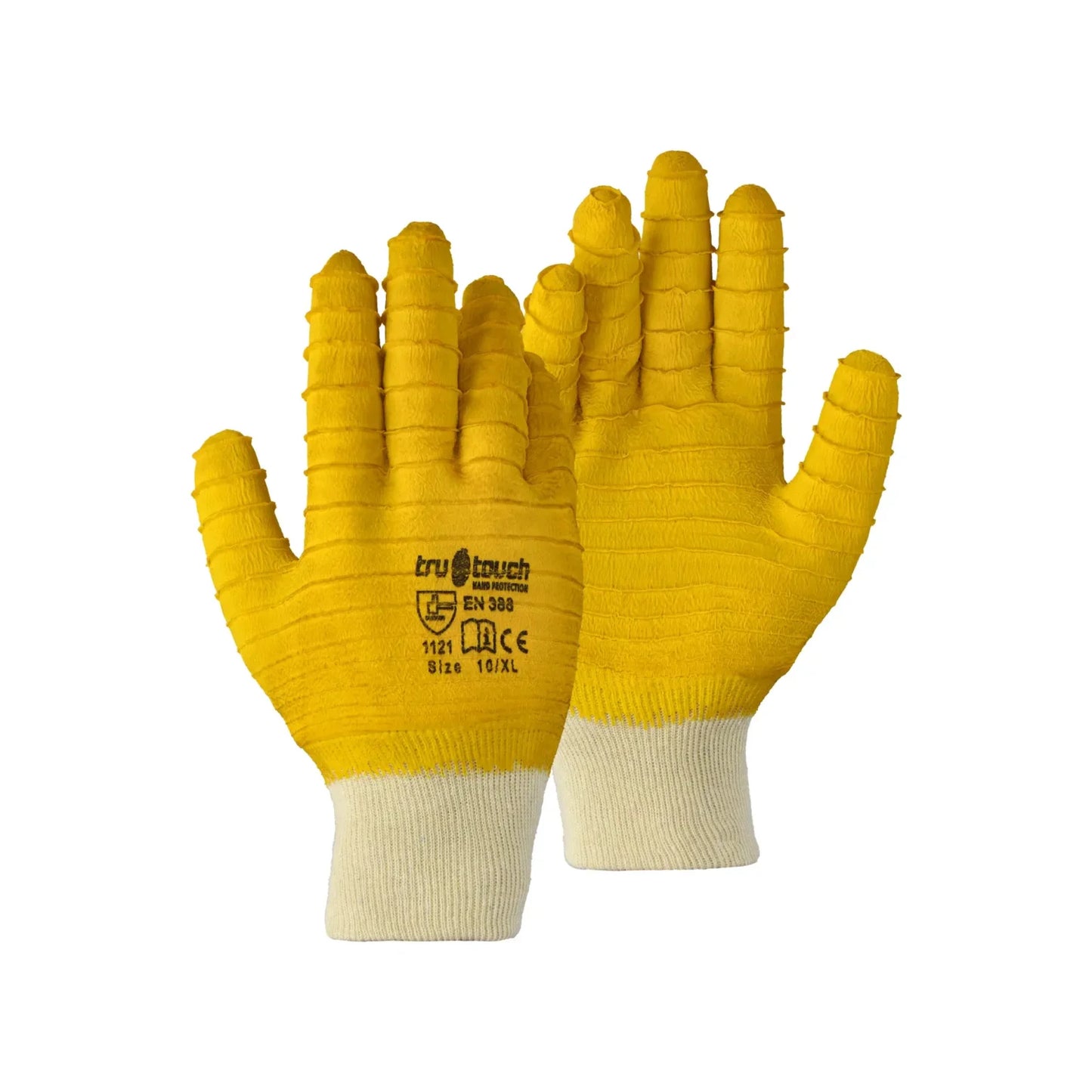 REBEL Tru Touch Yellow Comarex Knit Wrist Superior Gloves