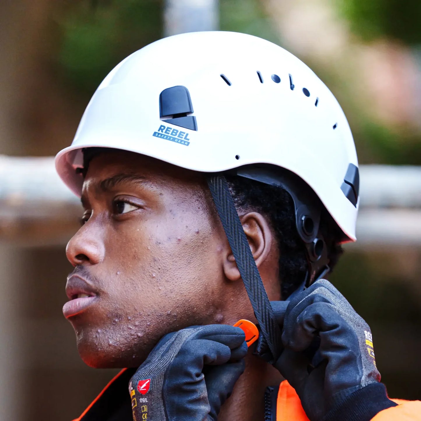 REBEL HALO 1000 Industrial Helmet with Chin Strap