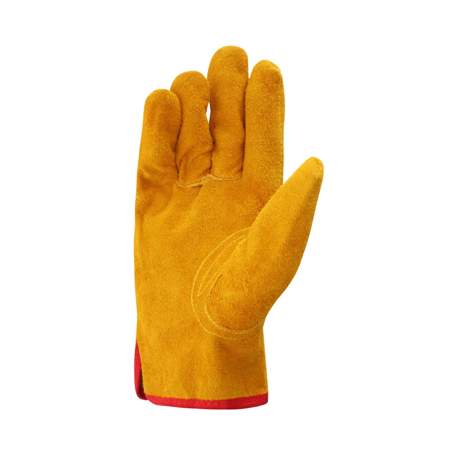 REBEL Tru Touch Yellow Split Leather Wrist Gloves