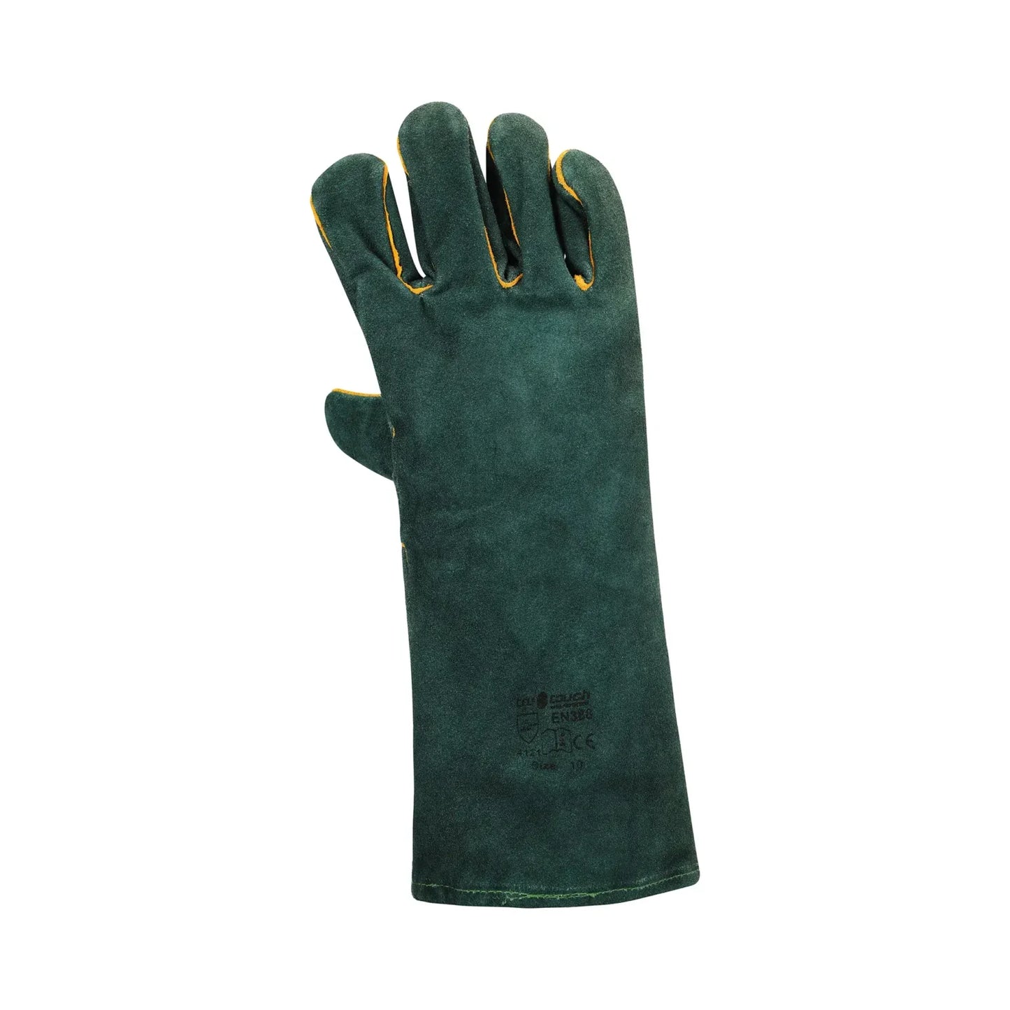 REBEL Tru Touch Green Lined Welders Elbow Gloves 40cm