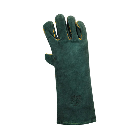 REBEL Tru Touch Green Lined Welders Elbow Gloves 40cm