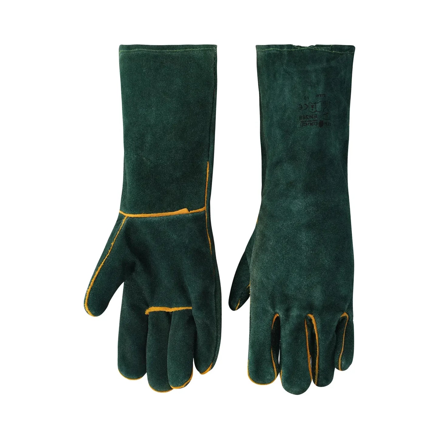 REBEL Tru Touch Green Lined Welders Elbow Gloves 40cm