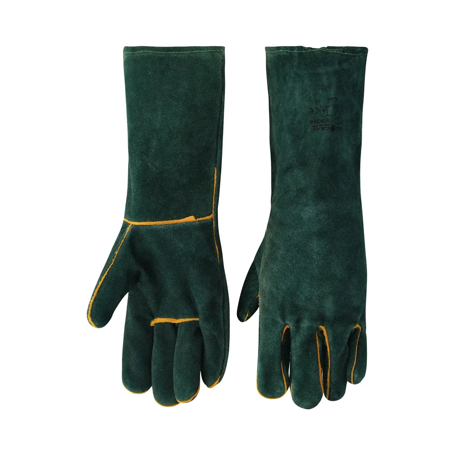 REBEL Tru Touch Green Lined Welders Elbow Gloves 40cm
