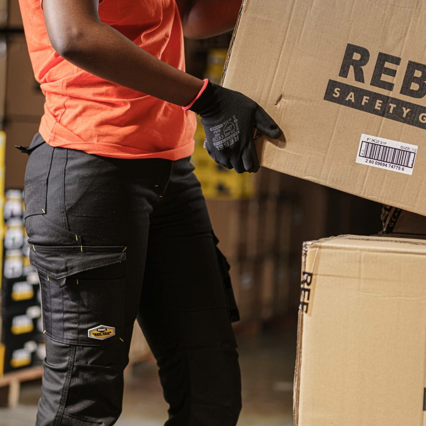 REBEL Ladies Tech Gear Trousers Raven Black