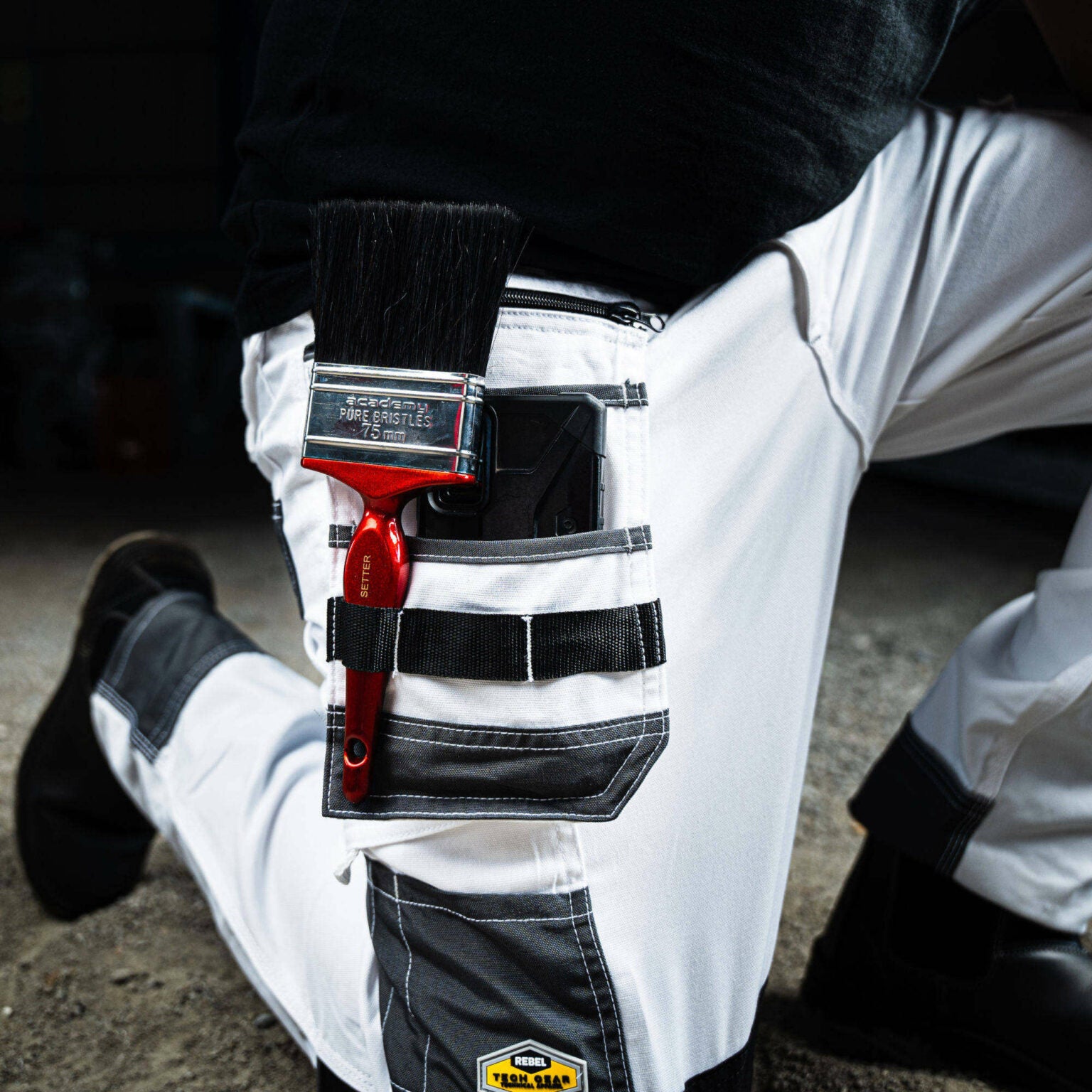 REBEL Men’s Tech Gear Trousers Arctic White