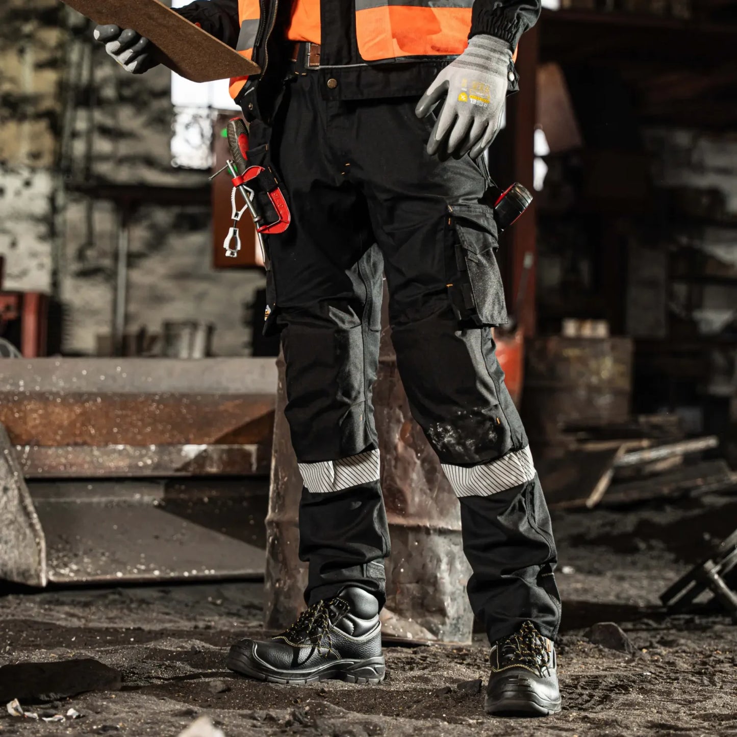 REBEL Men’s Tech Gear Trousers Raven Black Pro
