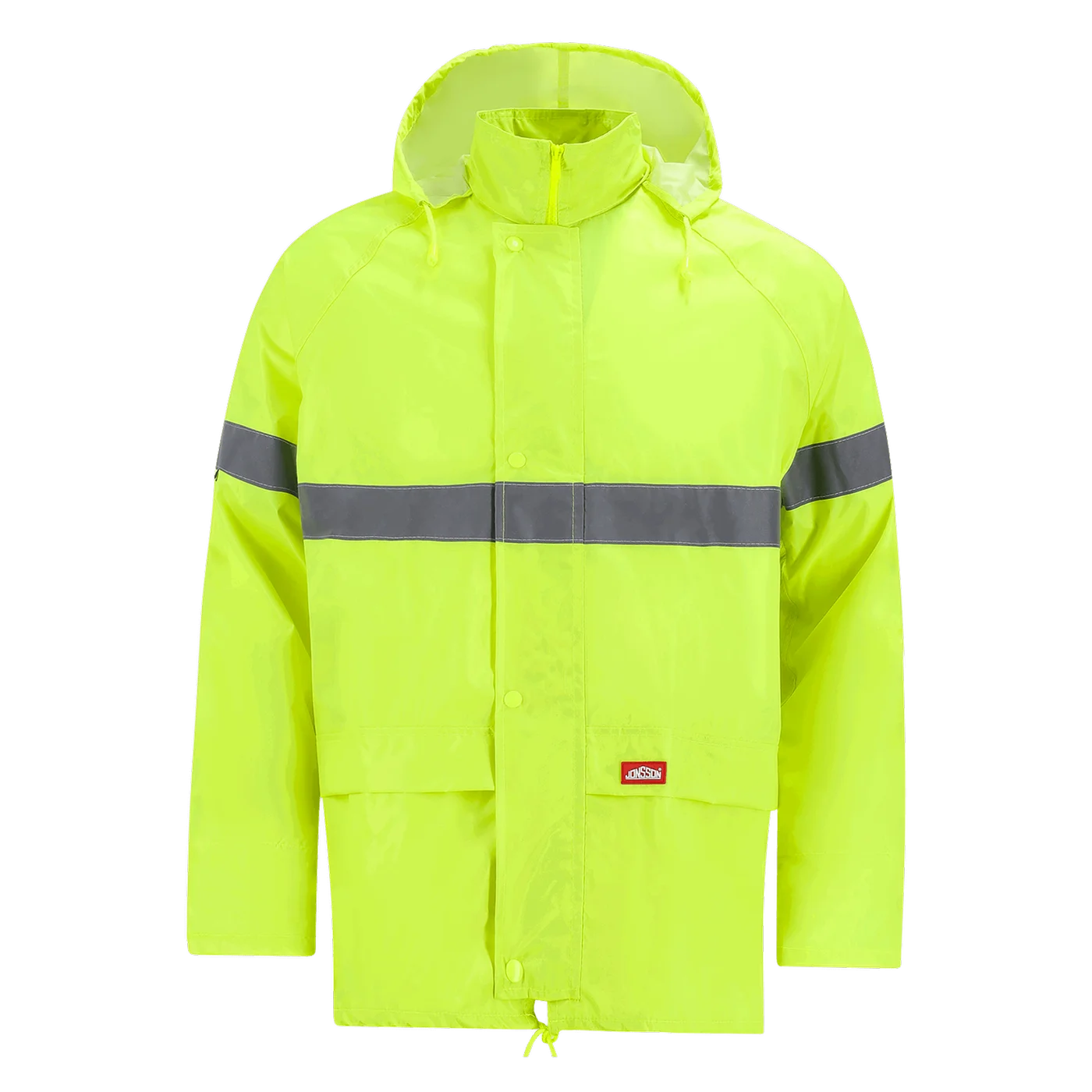 High Viz Rain Jacket With Reflective Tape