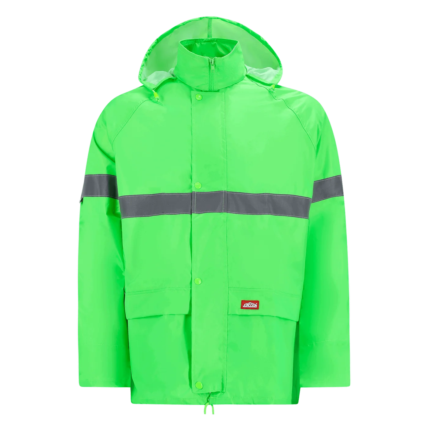 High Viz Rain Jacket With Reflective Tape