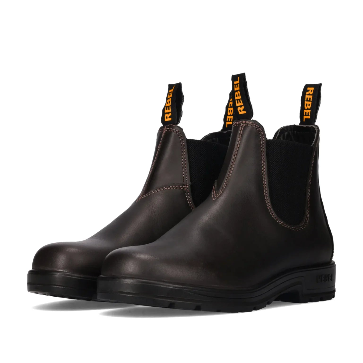 REBEL Urban Retro Classic Chelsea Boot Dark Brown