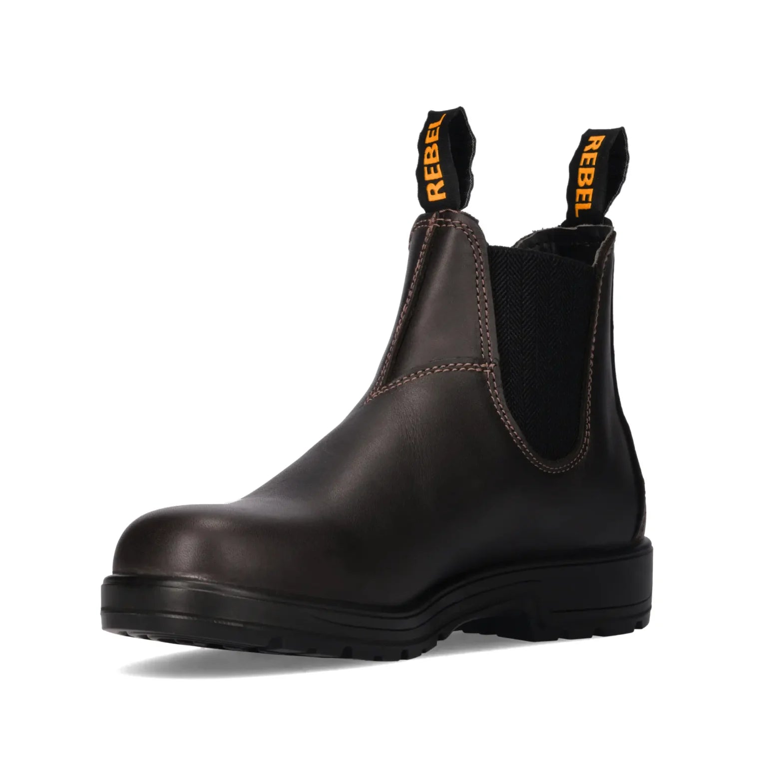 REBEL Urban Retro Classic Chelsea Boot Dark Brown