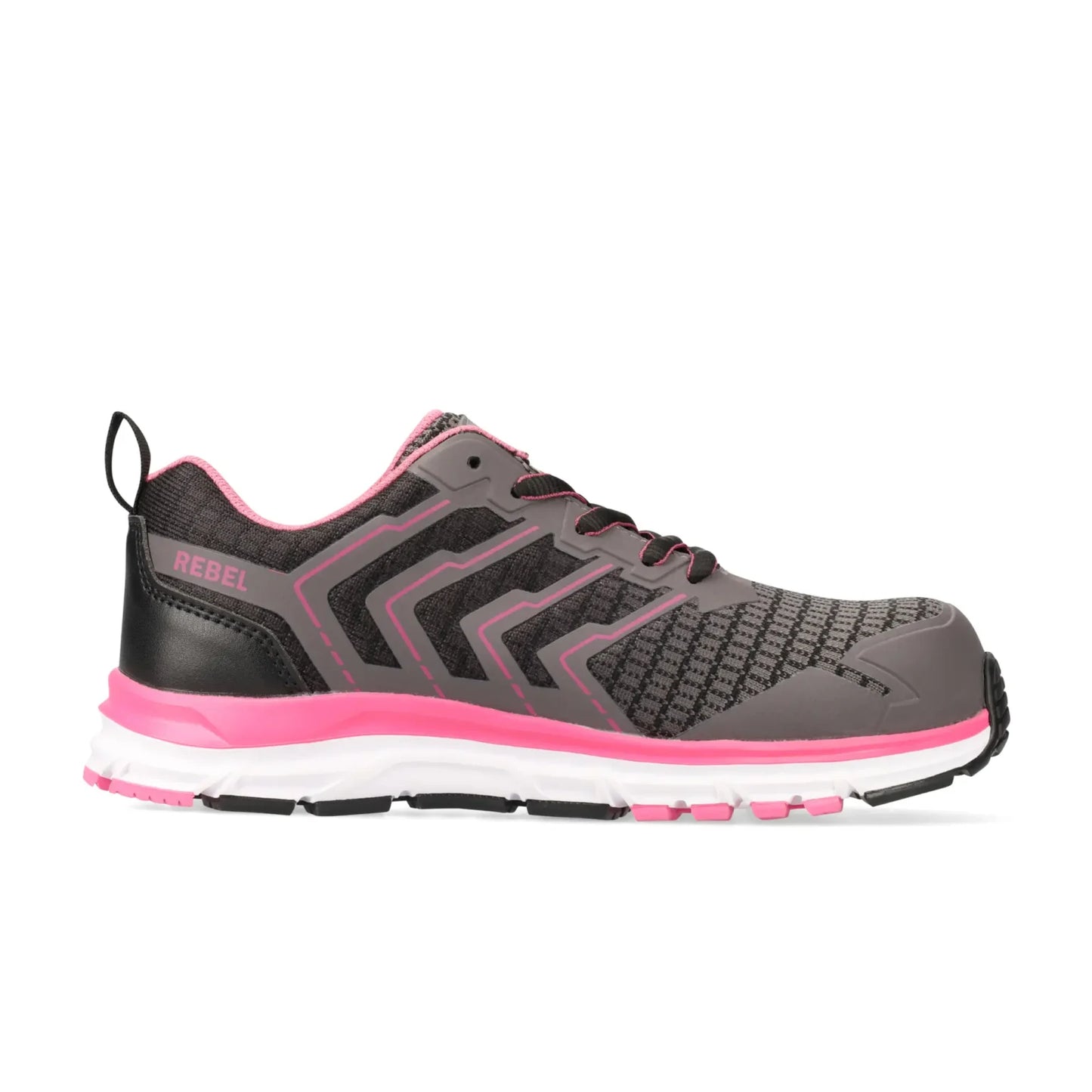 REBEL Ladies Light Industrial 2.0 Shoe Black Pink